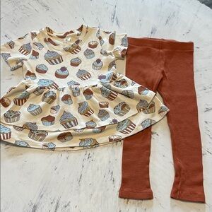 Kate Quinn 4T Cupcake Shirt and Leggings Set